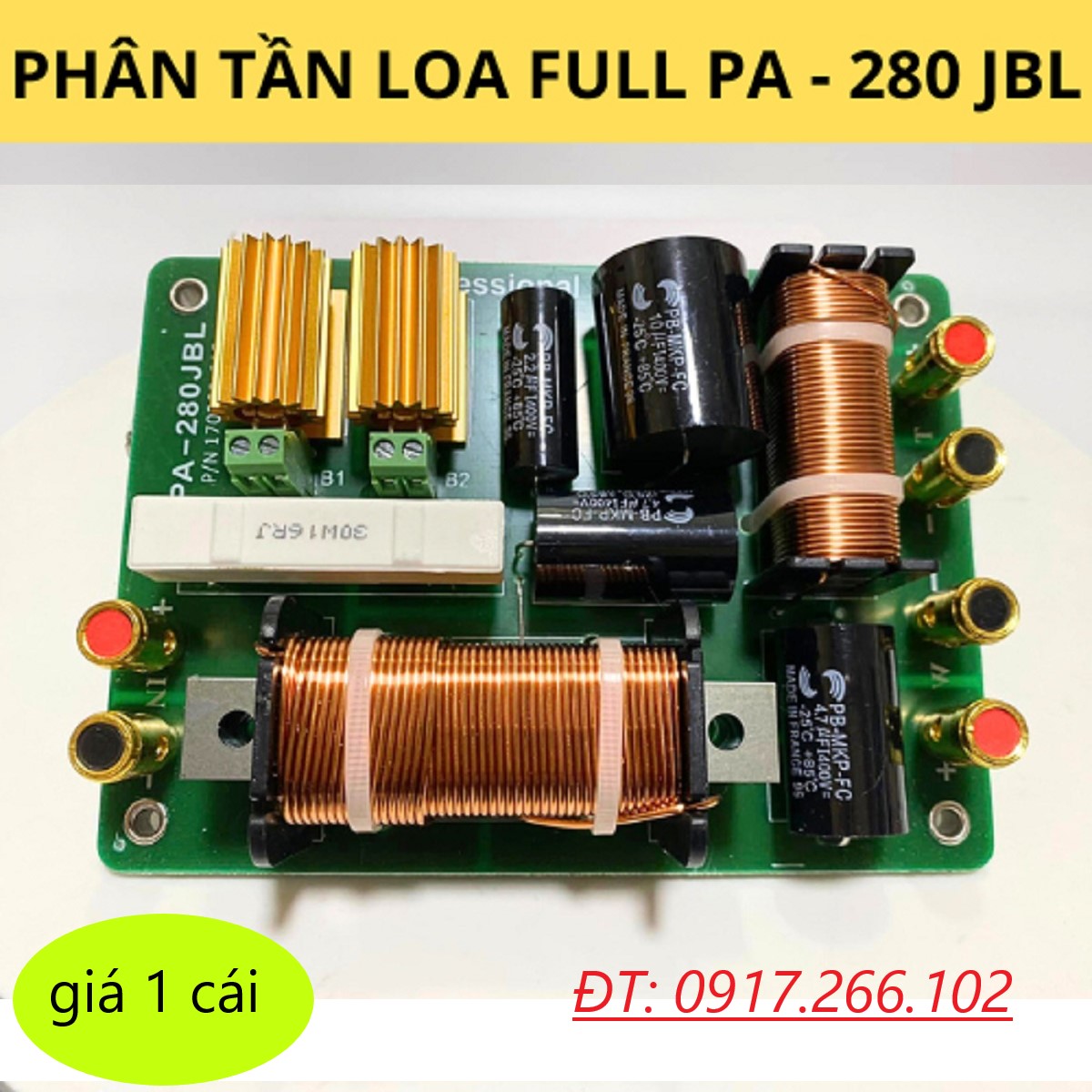 Mạch phân tần loa 2 loa 1 bass 1 treble pa 280 - giá 1 mạch