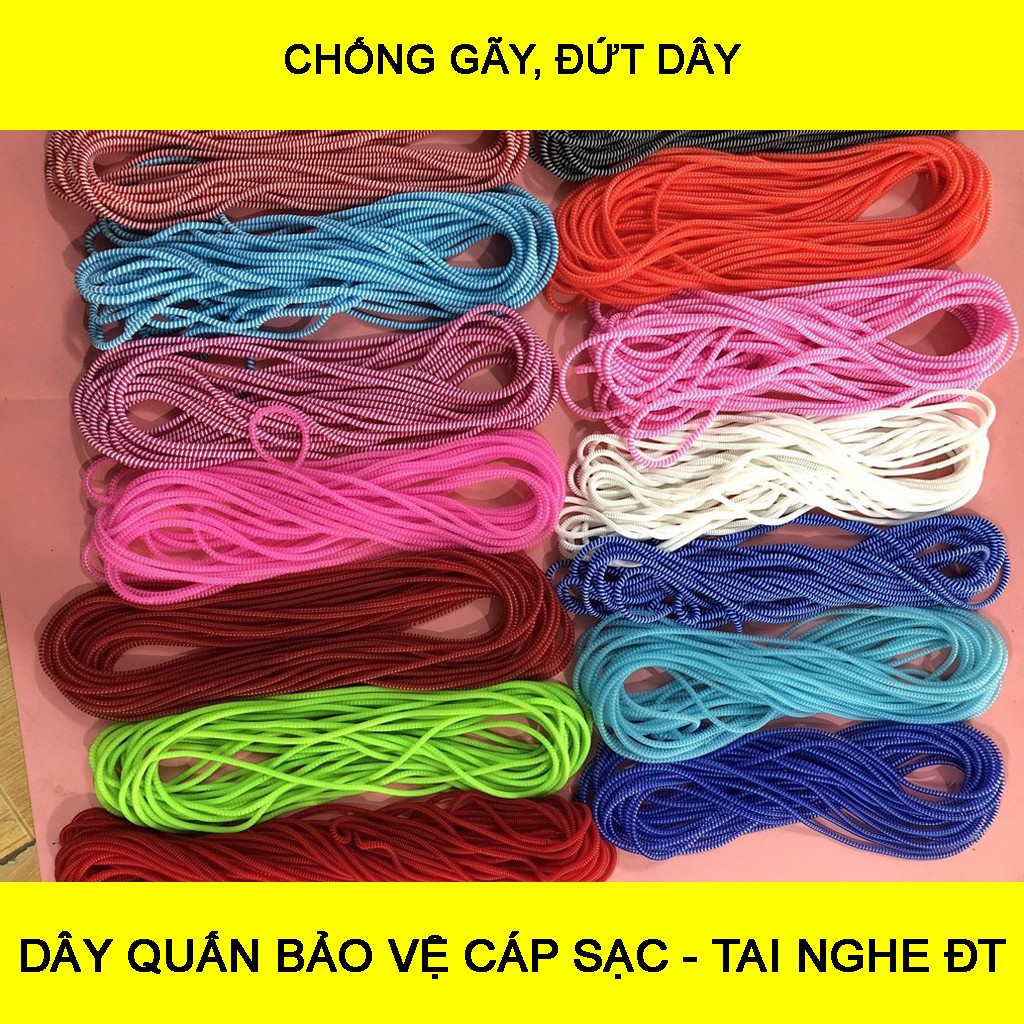 Dây quấn cáp 2 màu - bảo vệ dây cáp sạc tròn