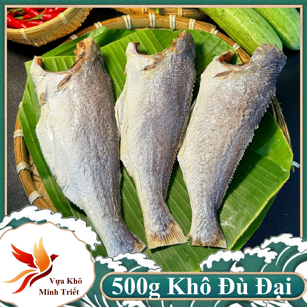 1kg khô cá đù size to thịt nhiều thơm ngon chính gốc cà mau, chất lượng cao- vựa khô minh triết