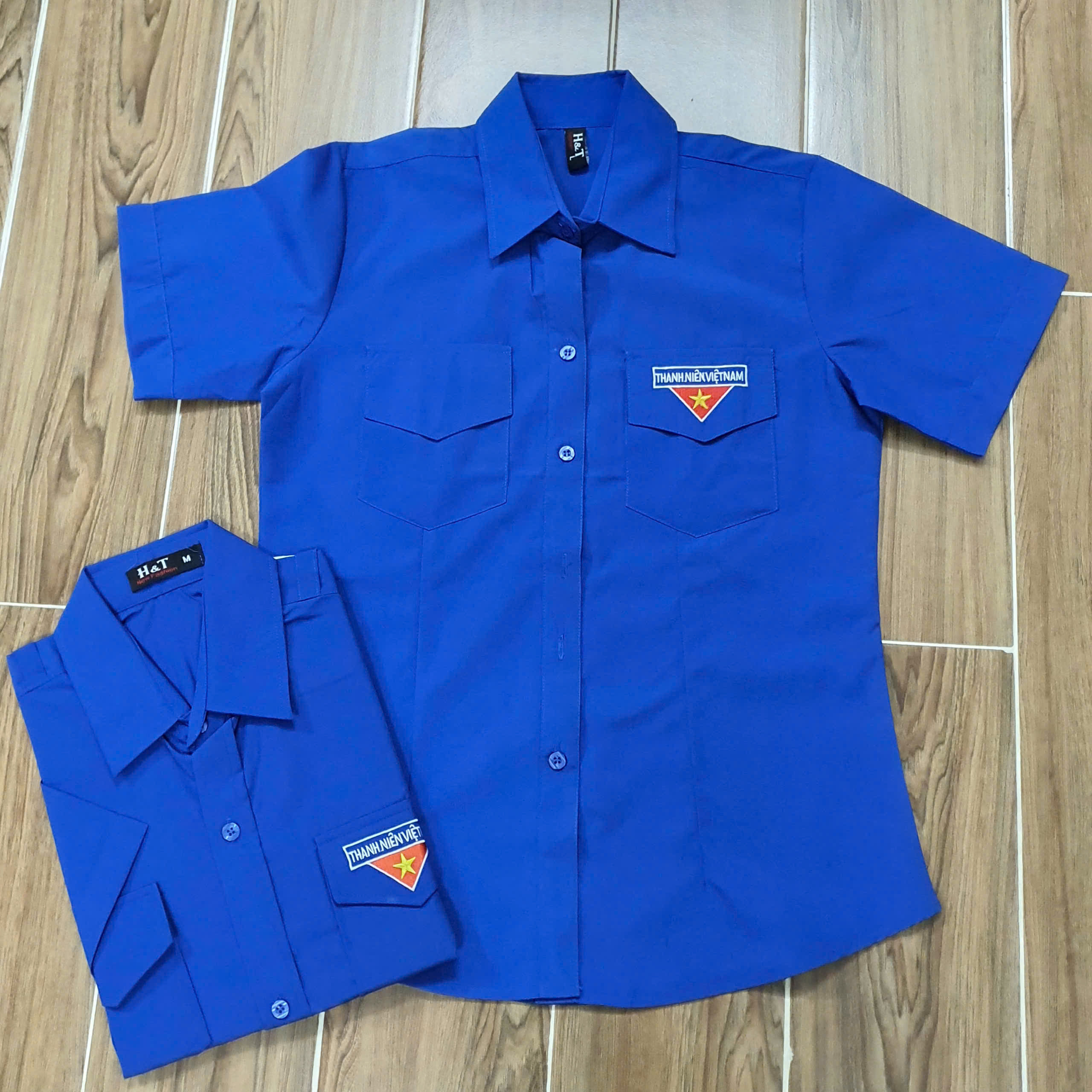 [Đoàn-TN] Áo đoàn thanh niên tay ngắn ( logo thêu )