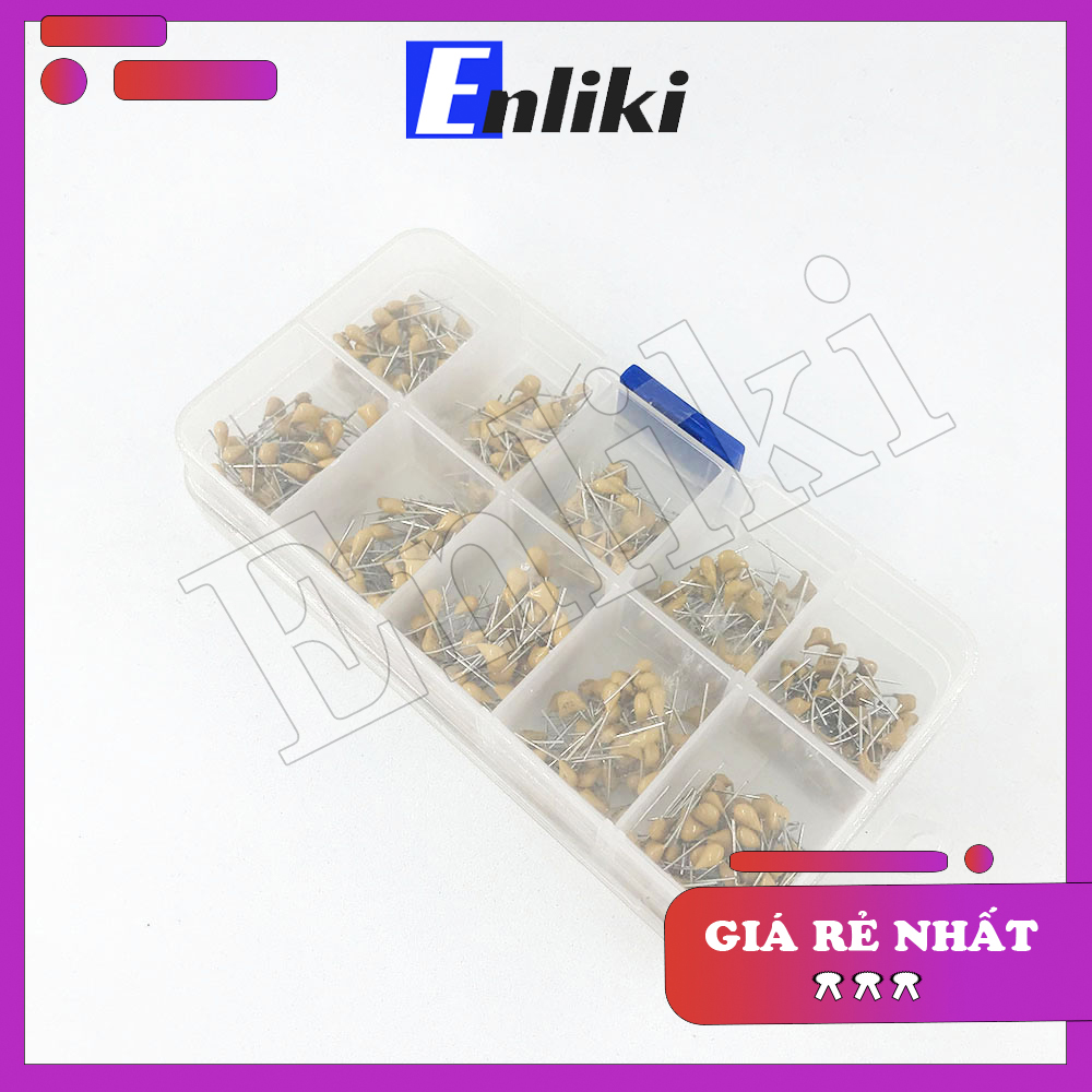 Combo 10 Loại Tụ Gốm 10pF-100nF (300 Cái)