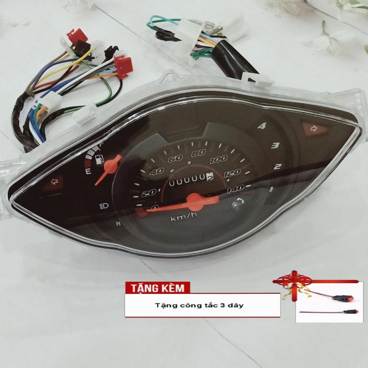 Đồng hồ xe Wave RS, Alpha với thiết kế đủ tính năng như zin lắp đặt dễ dàng G402 - TẶNG CÔNG TẮC CHUYỂN ĐỔI 3 DÂY