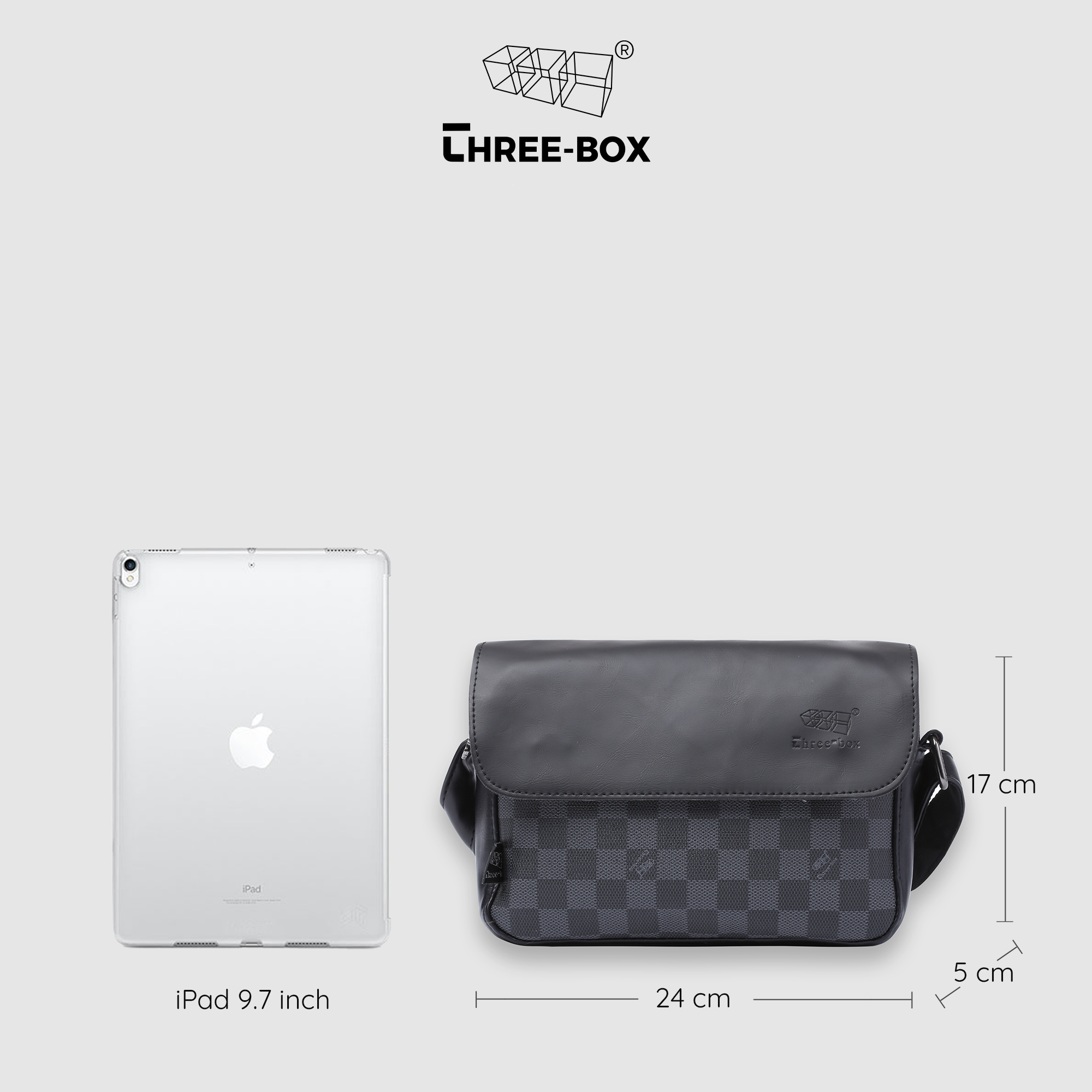 Túi đeo chéo mini basic Damier Three-Box - MS6410