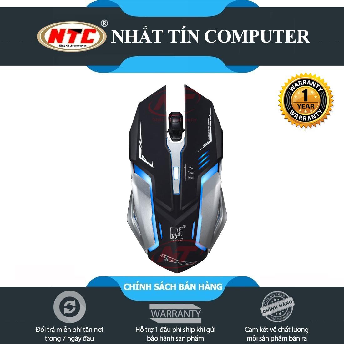 Chuột chuyên game Led đa màu K1 (Đen bạc) - Nhất Tín Computer