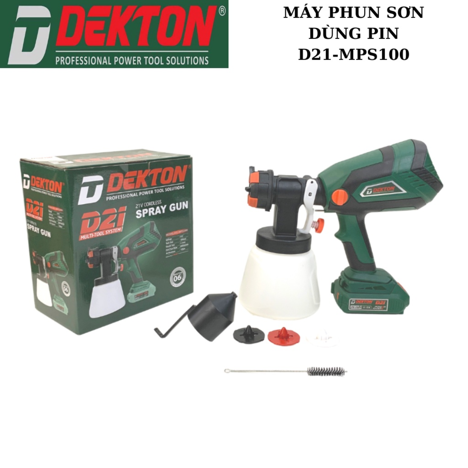 Máy Phun Sơn Dùng Pin Dekton D21-MPS1000 (THÂN MÁY) ( HỆ PIN DEWALT)