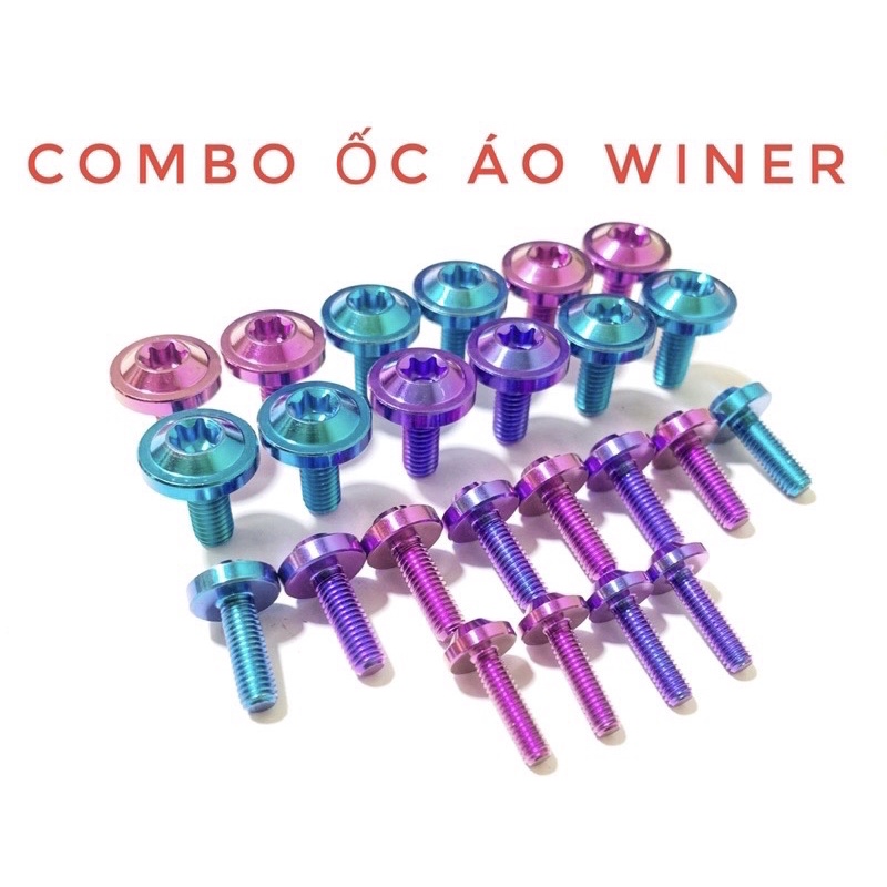 (GR5 XỊN ) Combo 24 ốc titan gắn full dàn áo winner V1 cực đẹp