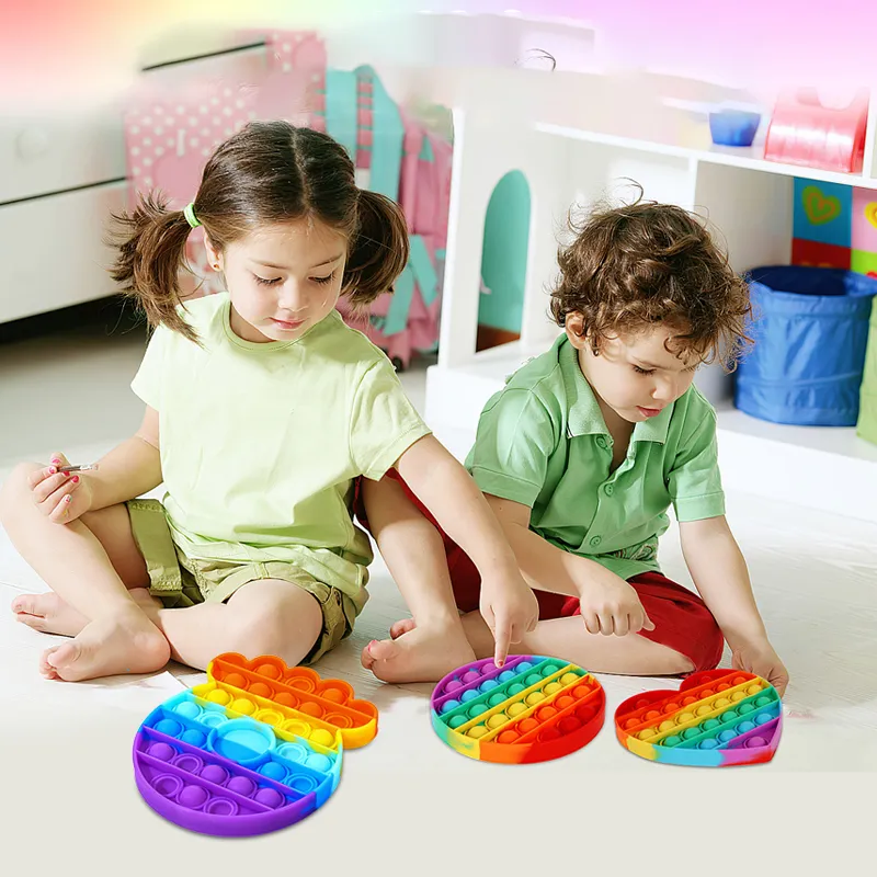 Đồ chơi Pop It, Đồ chơi giải trí thông minh giảm căng thẳng cao cấp nhiều màu sắc cho người lớn và trẻ em
