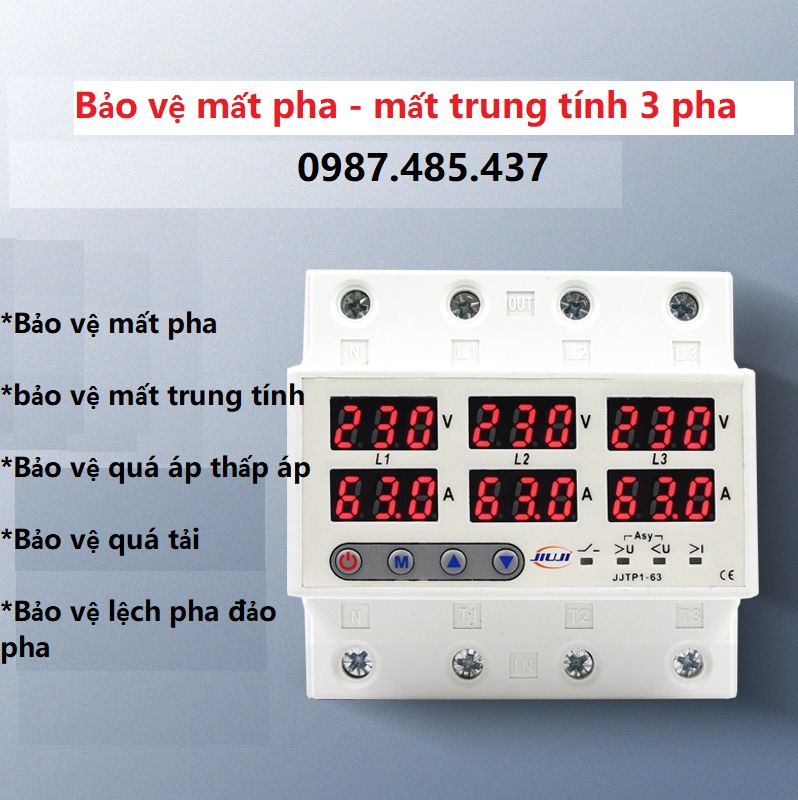 Bảo vệ điện áp 3 pha, bảo vệ mất pha, mất tr…