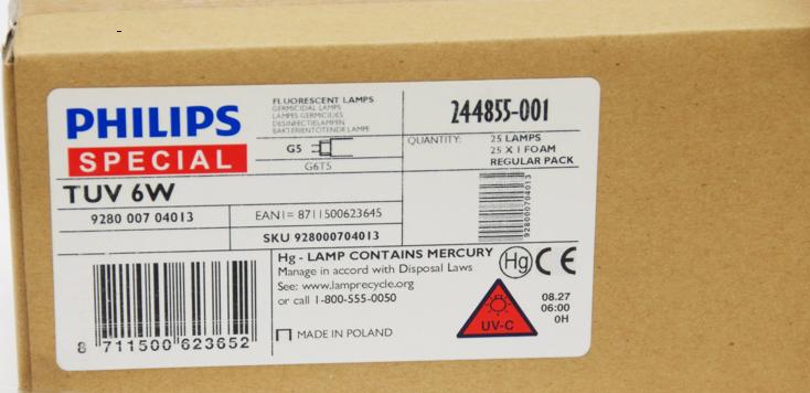 (SALE) Bóng UV diệt khuẩn Philips TUV 6W G6 T5 dài 22.5cm