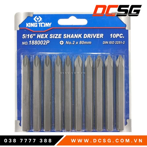 Mũi vít đóng bake PH2x80mm Kingtony 188002P (1 mũi)