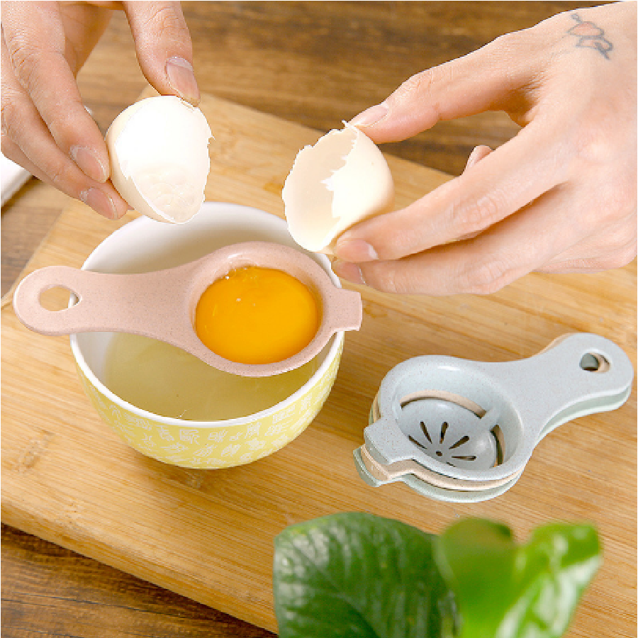 Set 3 Dụng Cụ Tách Lòng Đỏ Trứng Gà chất liệu sợi tre