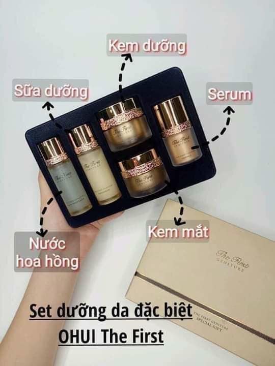 SÉT DƯỠNG TÁI SINH DA - OHUI  the first mini 5 món