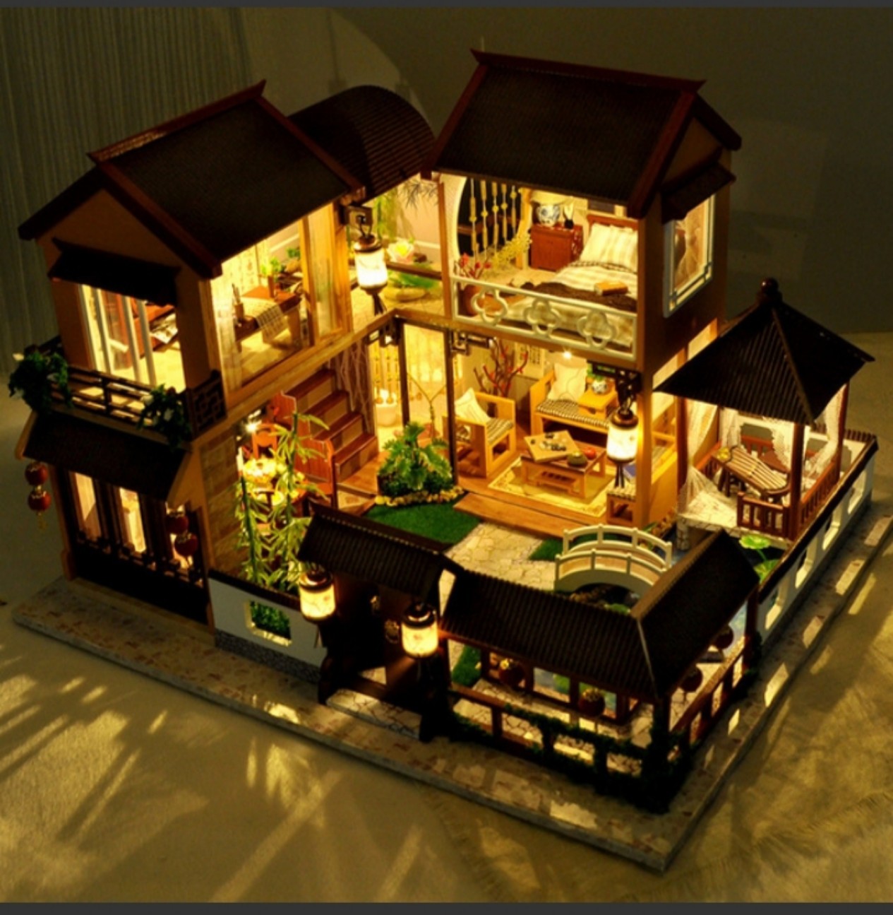 Mô hình nhà gỗ DIY - Biệt phủ