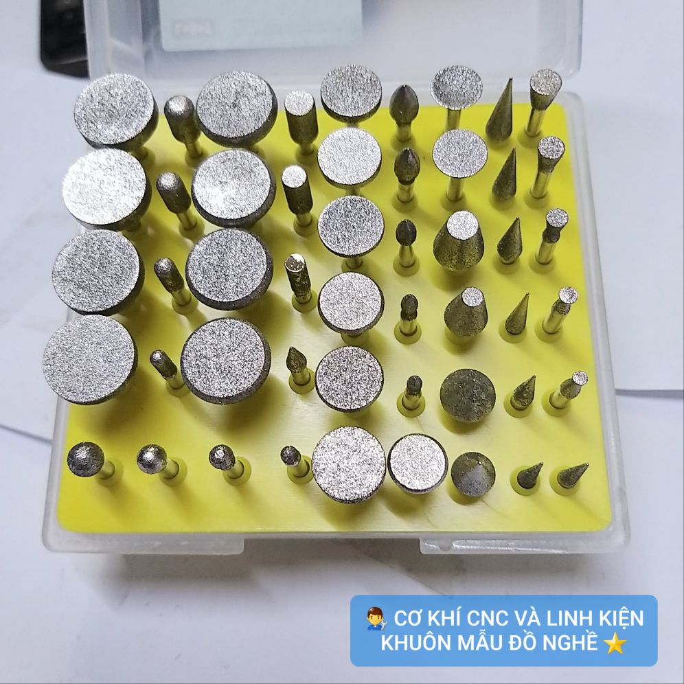 Bộ 50pcs Mũi Mài Khắc Đầu Kim Cương (Lớn)