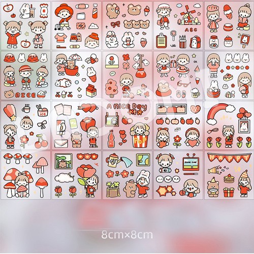 Sticker Dễ Thương Trang Trí Bình Nước