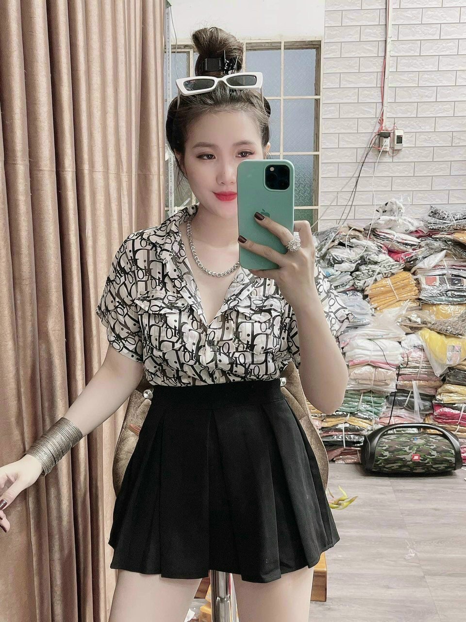 Áo Sơ Mi Lụa -Áo Sơ Mi Phối Hoa Phong Cách Đậm Chất Tuổi Trẻ