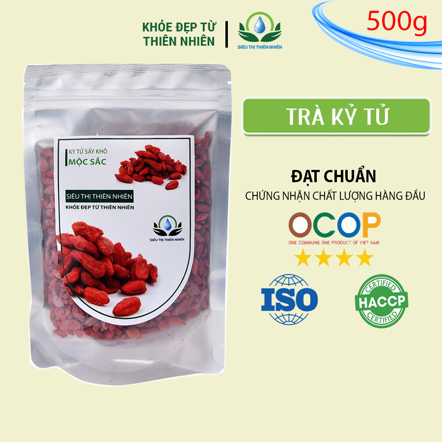 Trà kỳ tử sấy khô thương hiệu Mộc Sắc gói 500g