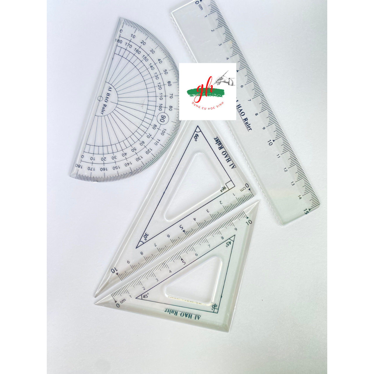 Good quality 6040 cartoon ruler set/Full Set math ruler for students