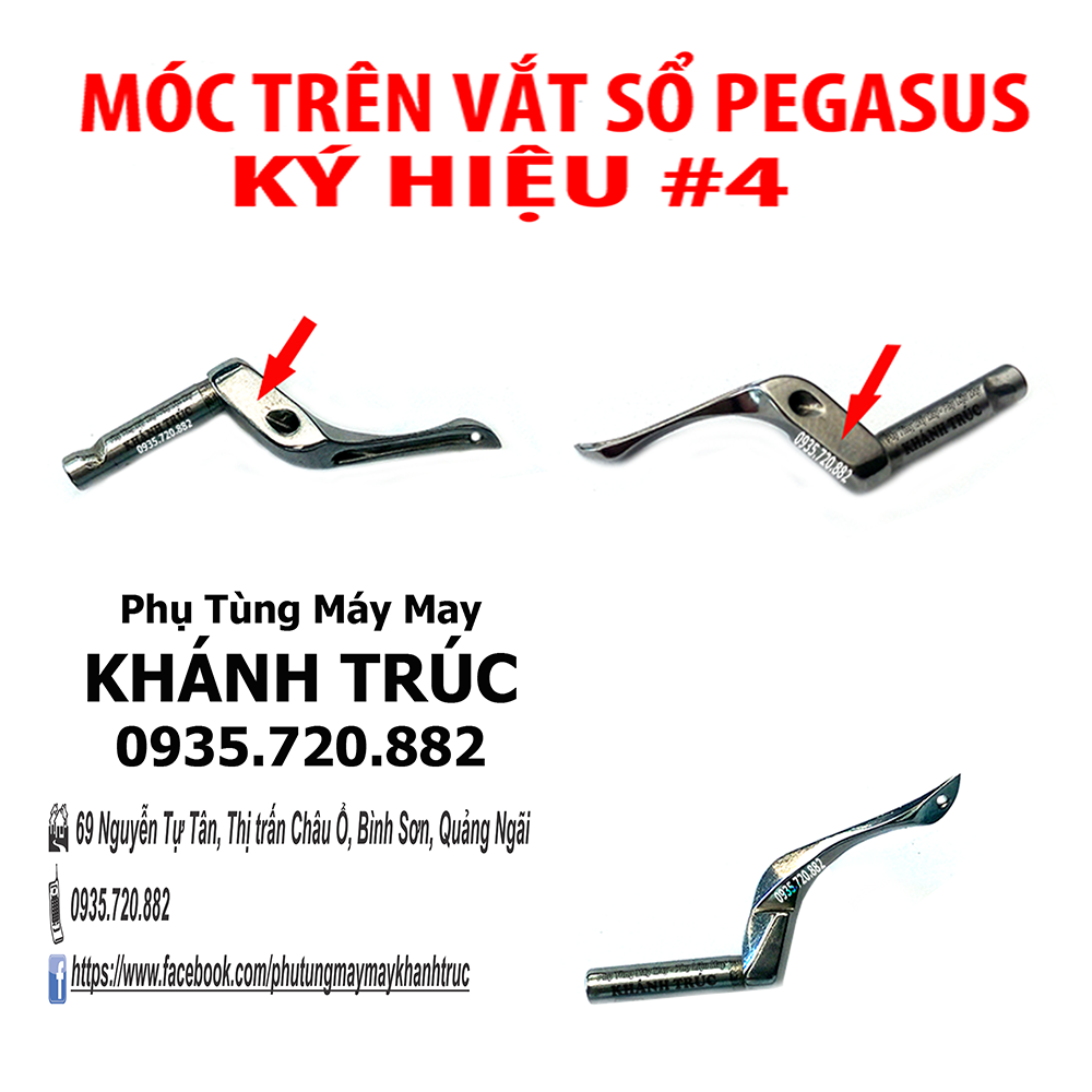 Móc trên tốt máy vắt sổ công nghiệp pegasus