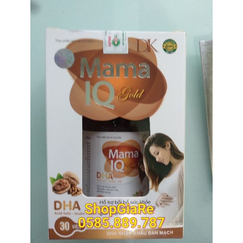 Mama IQ Gold bổ sung DHA SẮT VÀ VITAMIN, KHOÁNG CHẤT CHO MẸ BẦU bồi bổ sức khỏe, nâng cao sức đề kháng