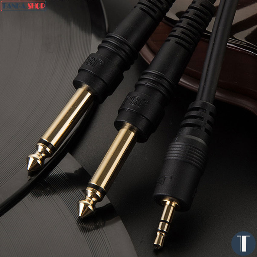 Cáp chuyển jack 3.5mm sang 2 jack 6.3mm 1m JSJ-414