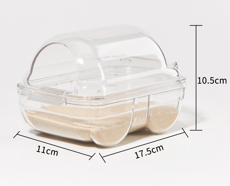 Nhà tắm xe hơi trong suốt đủ 3 size dành cho hamster