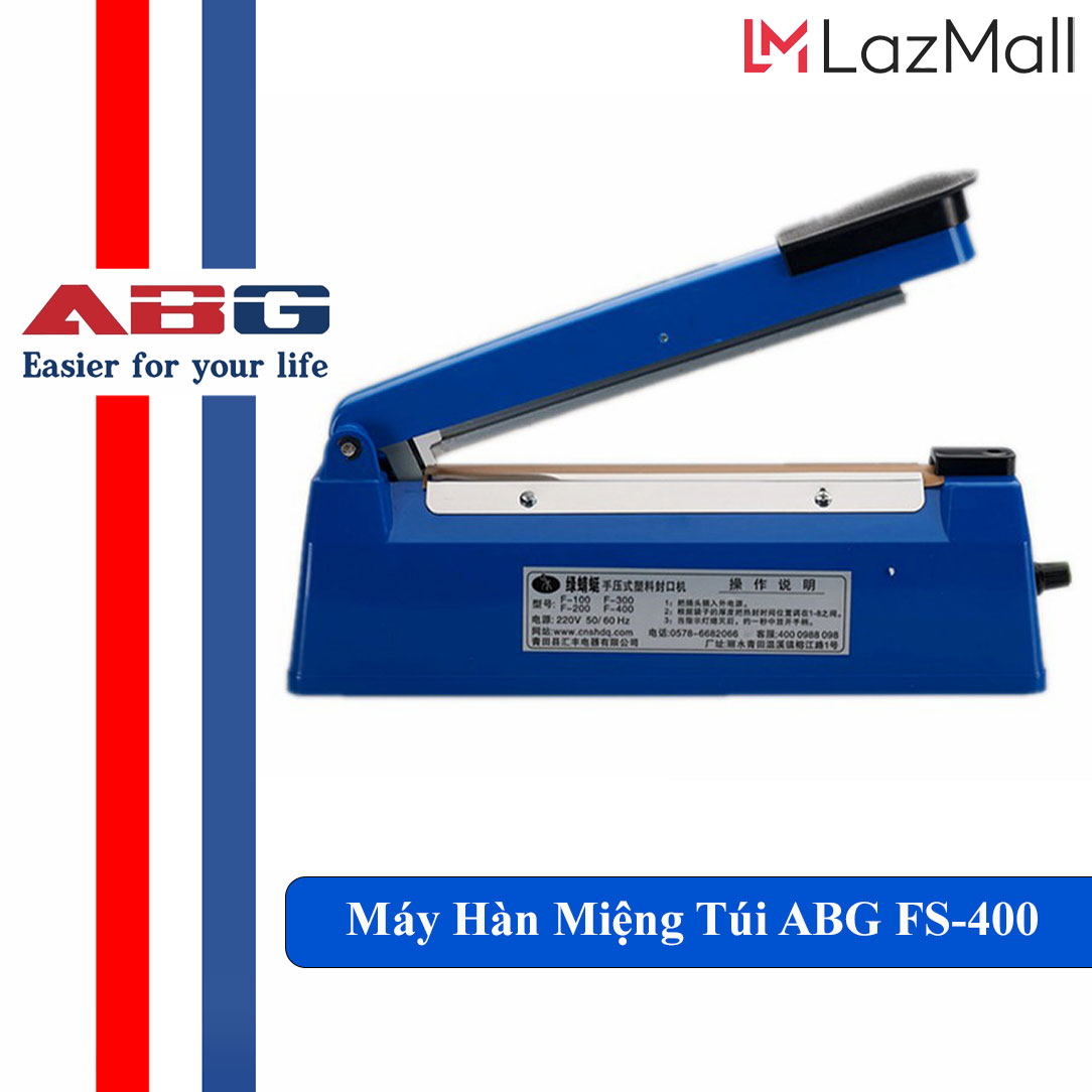 Máy hàn miệng túi abg fs-400 - máy dán miệng túi lên tới 400mm giúp bảo quản thực vật tươi lâu hơn, áp dụng phổ biến trong đời sống – hàng chính hãng