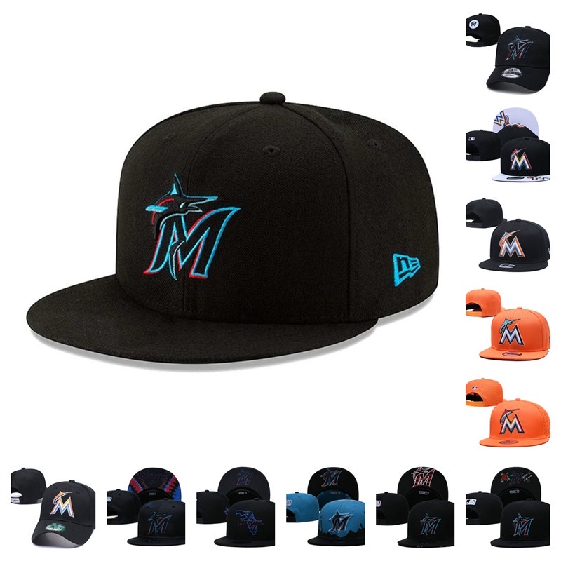 Ready Stock MLB Forida Marlins Adjustable Baseball Cap Flat Cap Outdoor Sports Hat