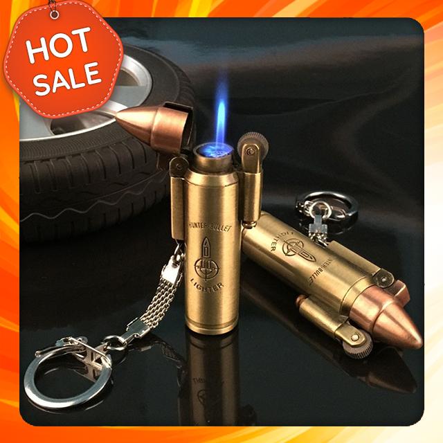 { HOT } Hộp Quẹt Bật Lửa Khò 1 Tia Hunbett Thiết Kế Độc Lạ Sang Trọng Tinh Tế Dùng Gas Cao Cấp Màu Vàng