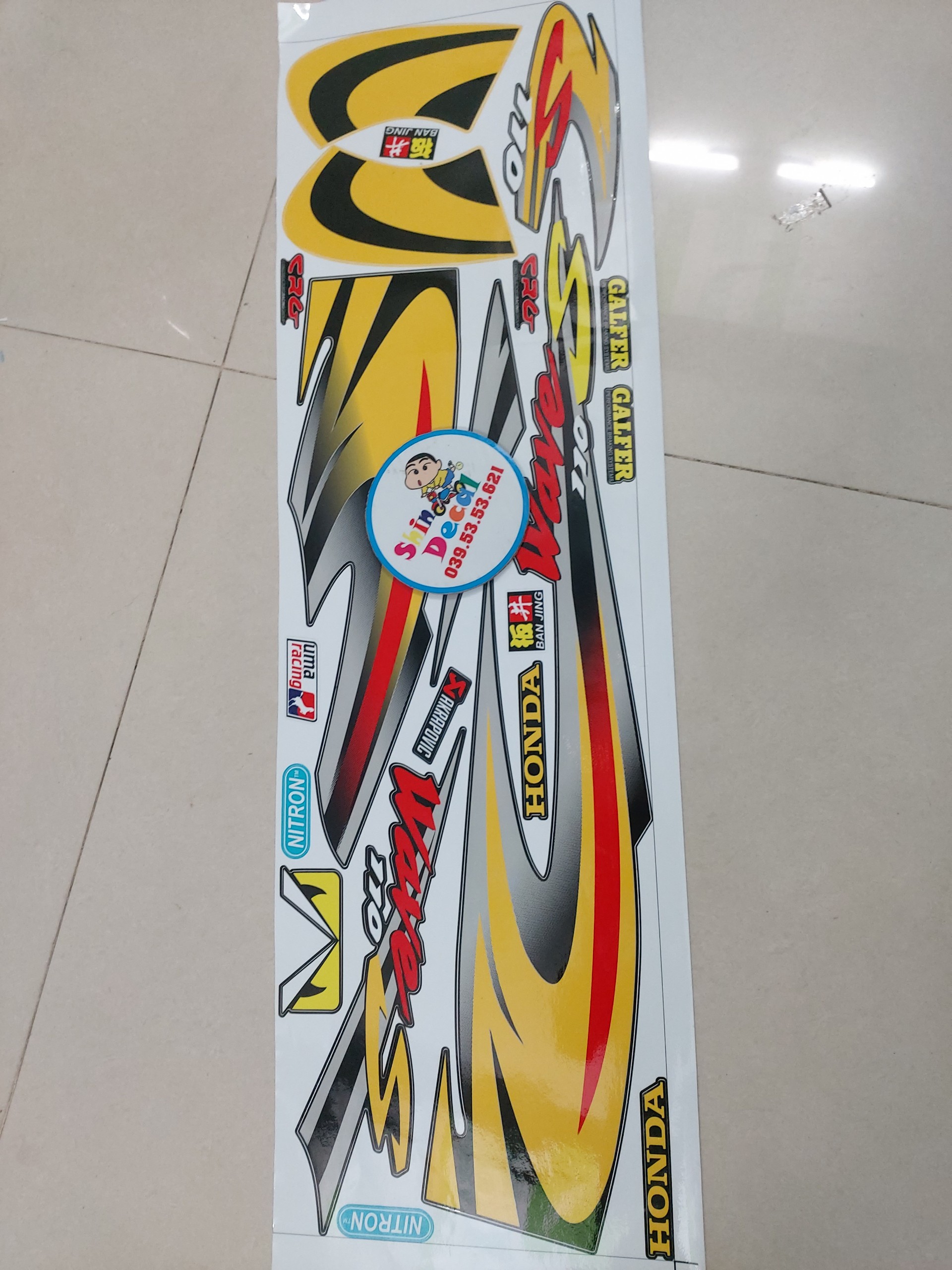 Tem xe wave nhỏ kiểu wave thái