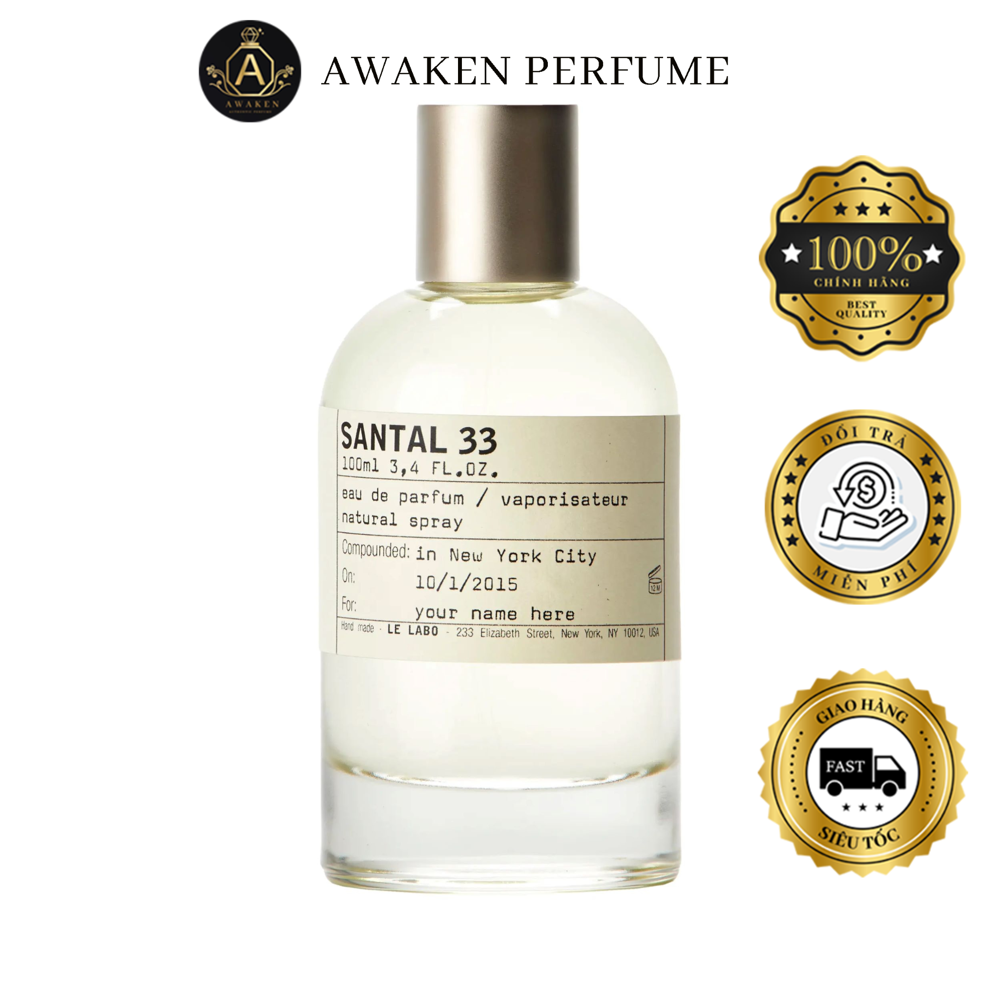 [Chiết 2ml/5ml/10ml] Nước hoa Le Labo Santal 33 Chính Hãng