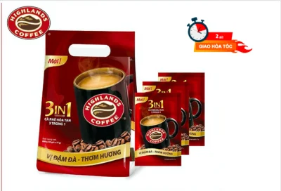 Café Highlands Coffee Hòa tan 3in1 - Túi 40 gói - Mới sản xuất