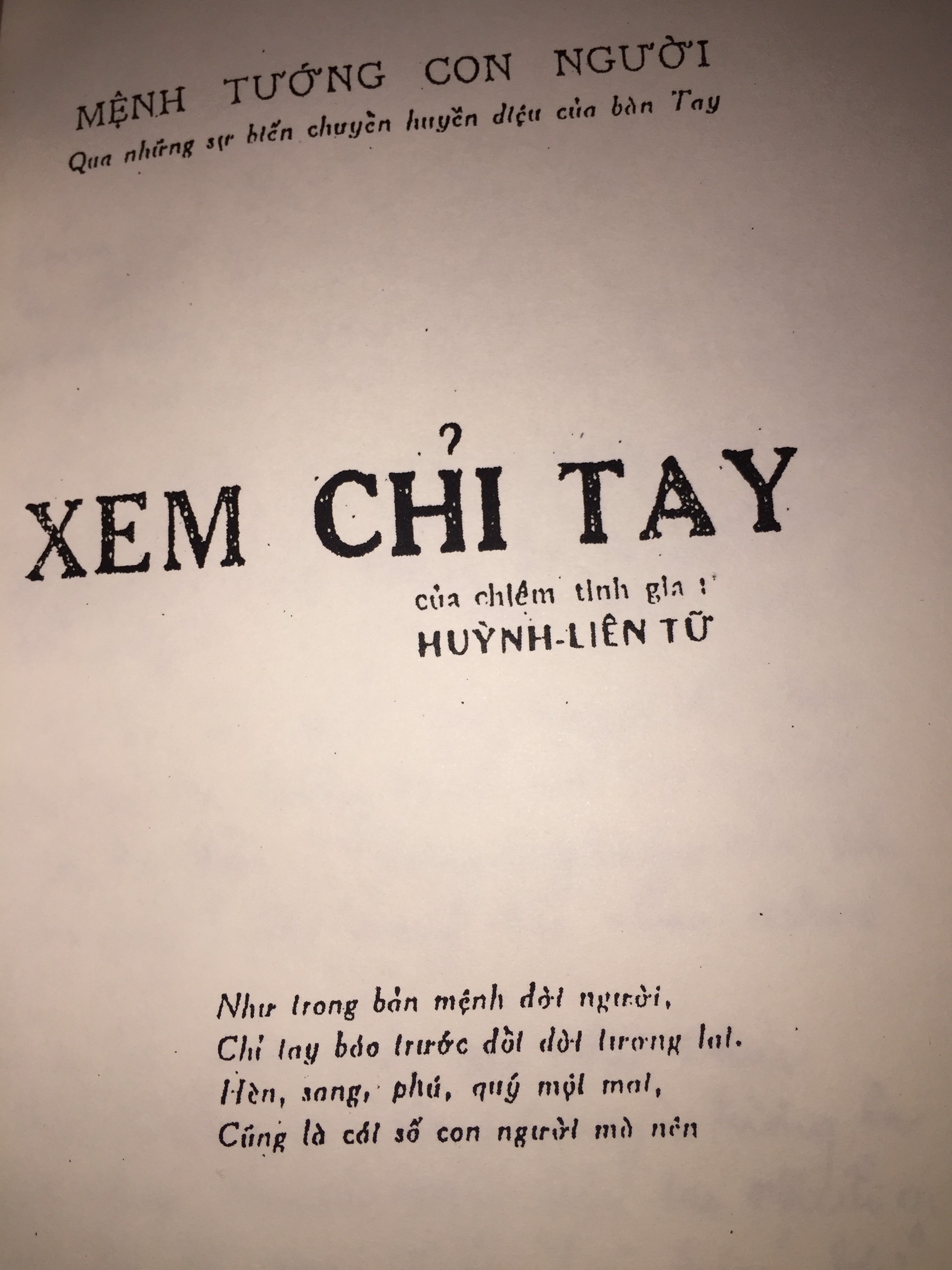 Sách Xem Chỉ Tay Huỳnh Liên Tử