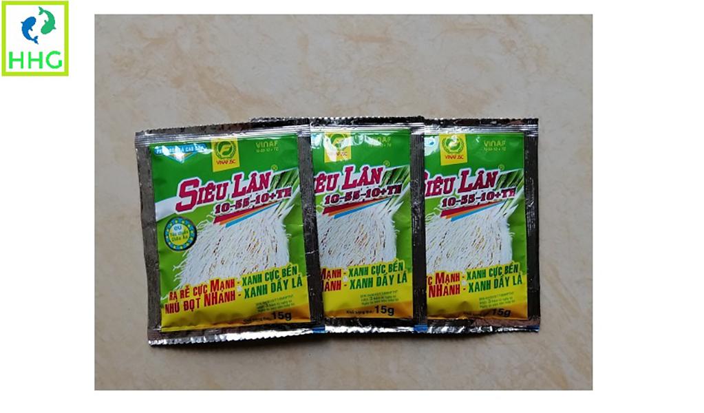 3 GÓI PHÂN BÓN SIÊU LÂN 10-55-10+ TE 15g/1Gói