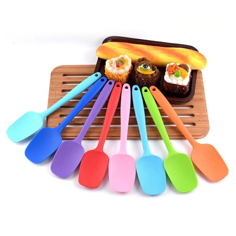 Phới Vét Bột Spatula Silicone Dạng Thìa Chịu Nhiệt 28 Cm