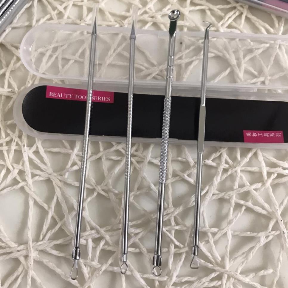 Set 4 que nặn mụn đầu đen, trứng cá