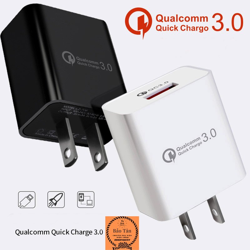 Củ sạc nhanh 3A cho Iphone/Samsung/Xiaomi/Oppo chất lượng cao - SHINSTORE