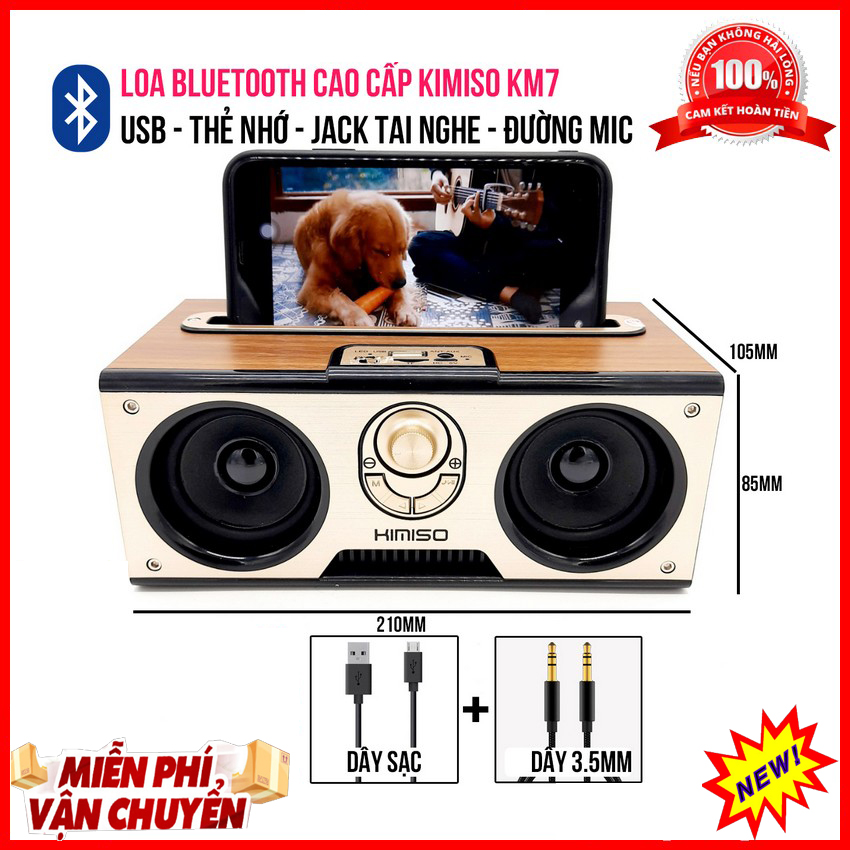 Loa bluetooth cao cấp suntek kimiso km-7 loa bluetooth kimiso km-7, vỏ gỗ sang trọng, công suất 20w loa bluetooth himiso suntek km7 loa blue, bluetooth 4.0 , âm thanh chuẩn 5d loa bluetooth công suất lớn giá rẻ . bảo hành 12 tháng
