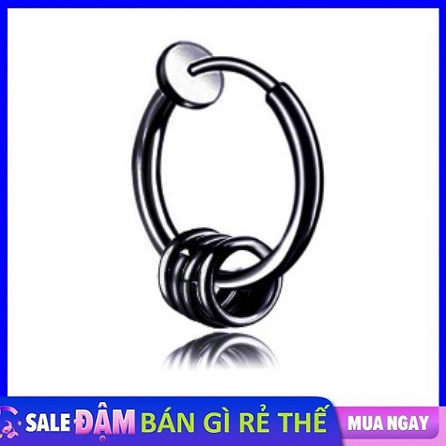 [HCM]BÔNG TAI KHUYÊN TAI INOX NAM VÀNH KẸP KHOEN TRÒN PHONG CÁCH CAO CẤP HÀN QUỐC - TRANG SỨC NAM