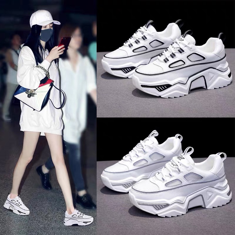 Giầy Nữ Thể Thao Sneaker Da Mắt Phản Quang Thời Trang Trẻ (Shophanhan)