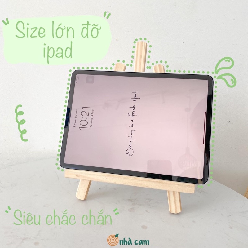Giá gỗ đỡ máy tính bảng, vẽ tranh, bảng ghim nhà cam