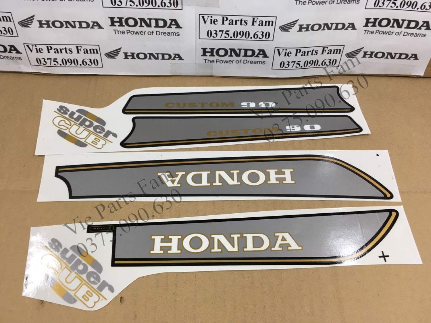 Bộ tem xe máy Honda Custom 50, Custom 70, Custom 90 (Cub 92)