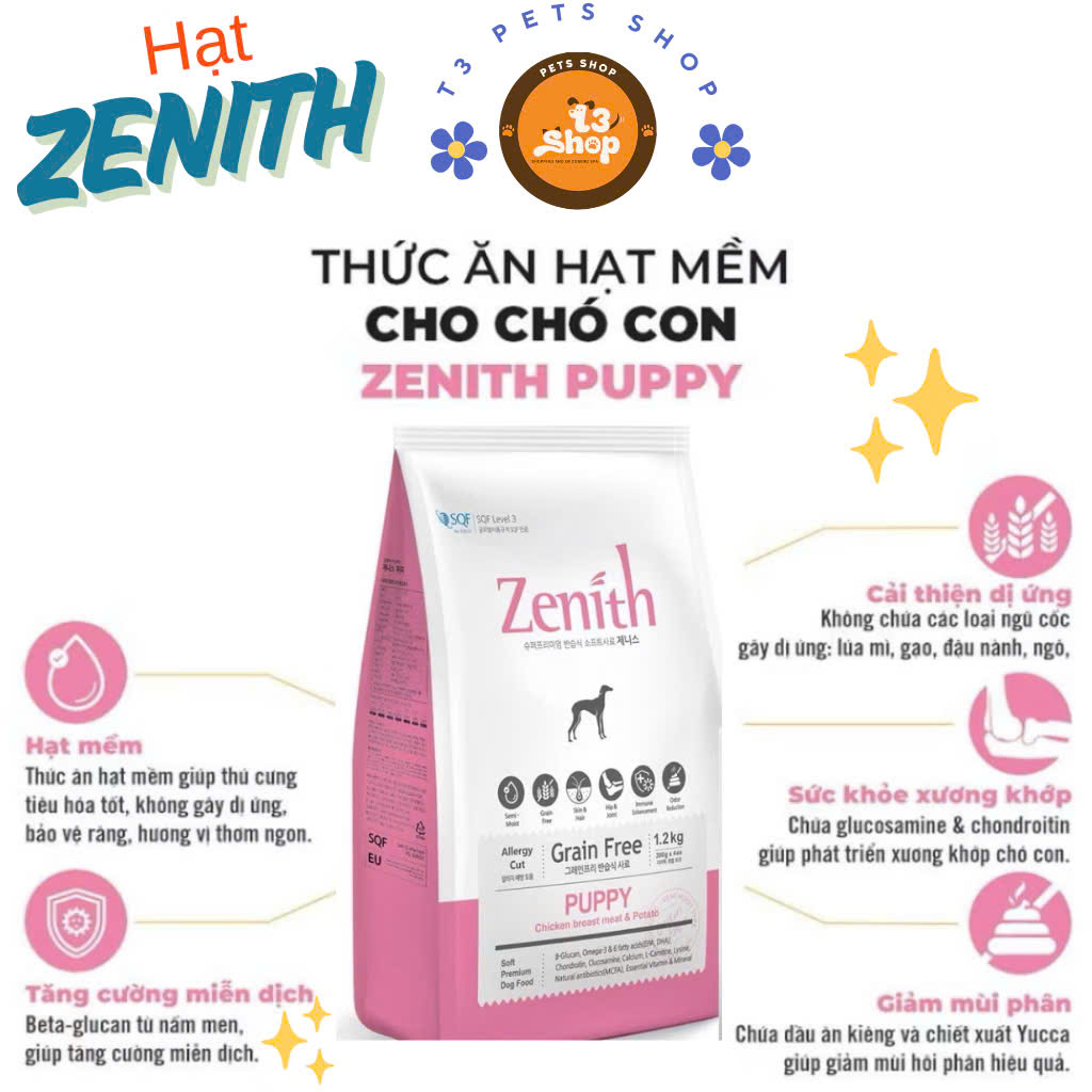 Thức ăn hạt mềm Zenith dành cho chó con - T3 PETS SHOP