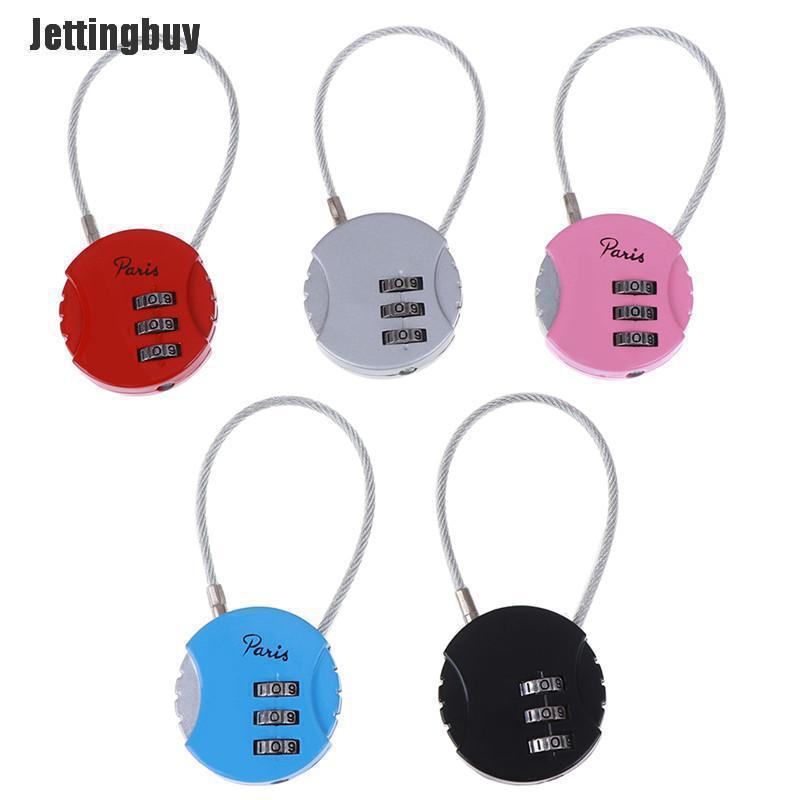 Jettingbuy 1 chiếc ổ khóa vali hành lý du lịch mã kết hợp 3 chữ số mini 3.7*9cm