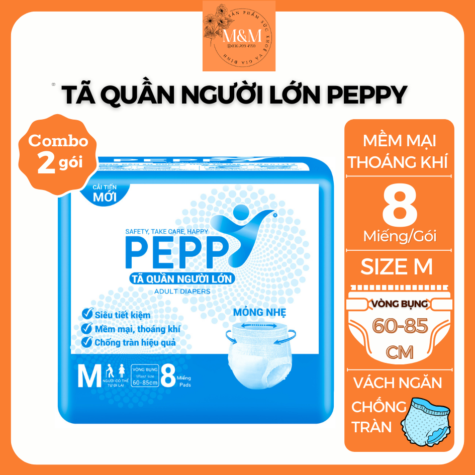 Combo 2 gói Tã quần người lớn Kerry Peppy size M/L
