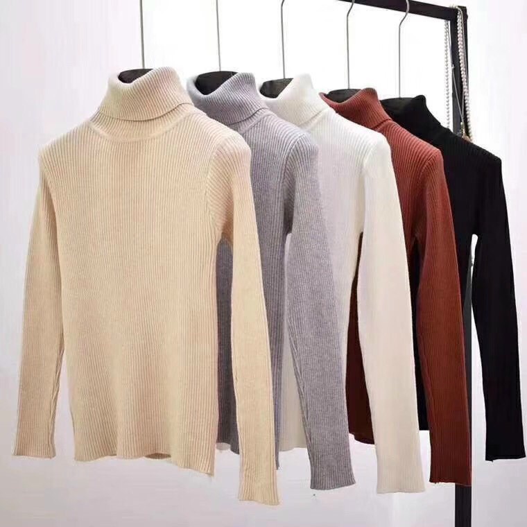 Áo len tăm cổ lọ hàng Quảng Châu cao cấp