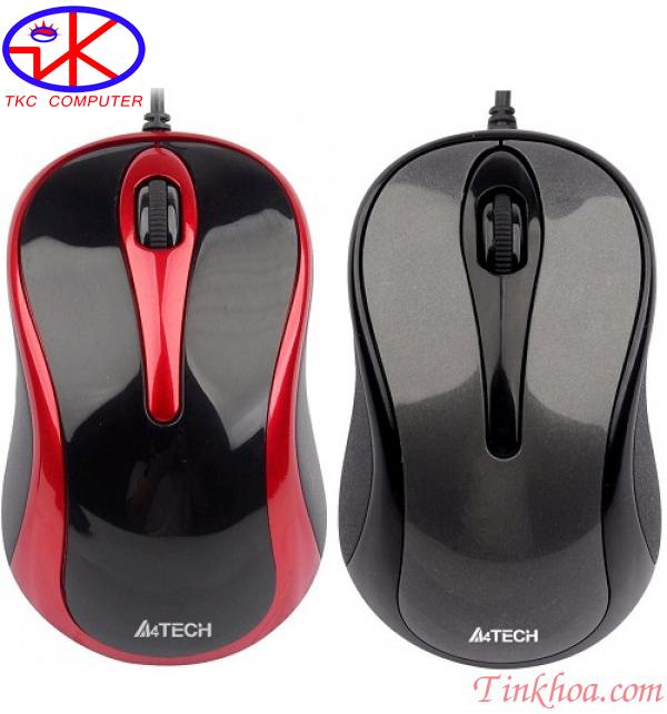 Chuột có dây A4Tech N360( ĐỎ PHỐI ĐEN)