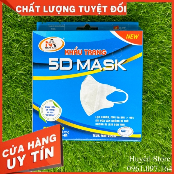 [HCM][GIÁ SỈ] Khẩu trang 5D Mask Nam Anh - Hộp 10 cái hàng chính hãng nhập khẩu