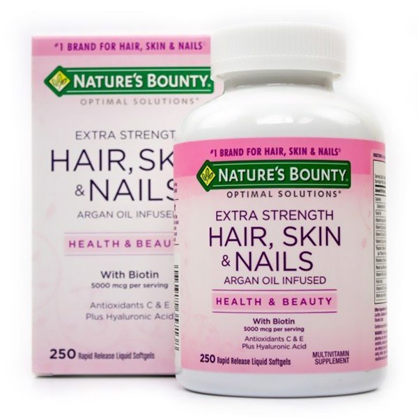 Natures Bounty Hair Skin Nail Viên Uống Đẹp Da, Tóc, Móng 250 Viên