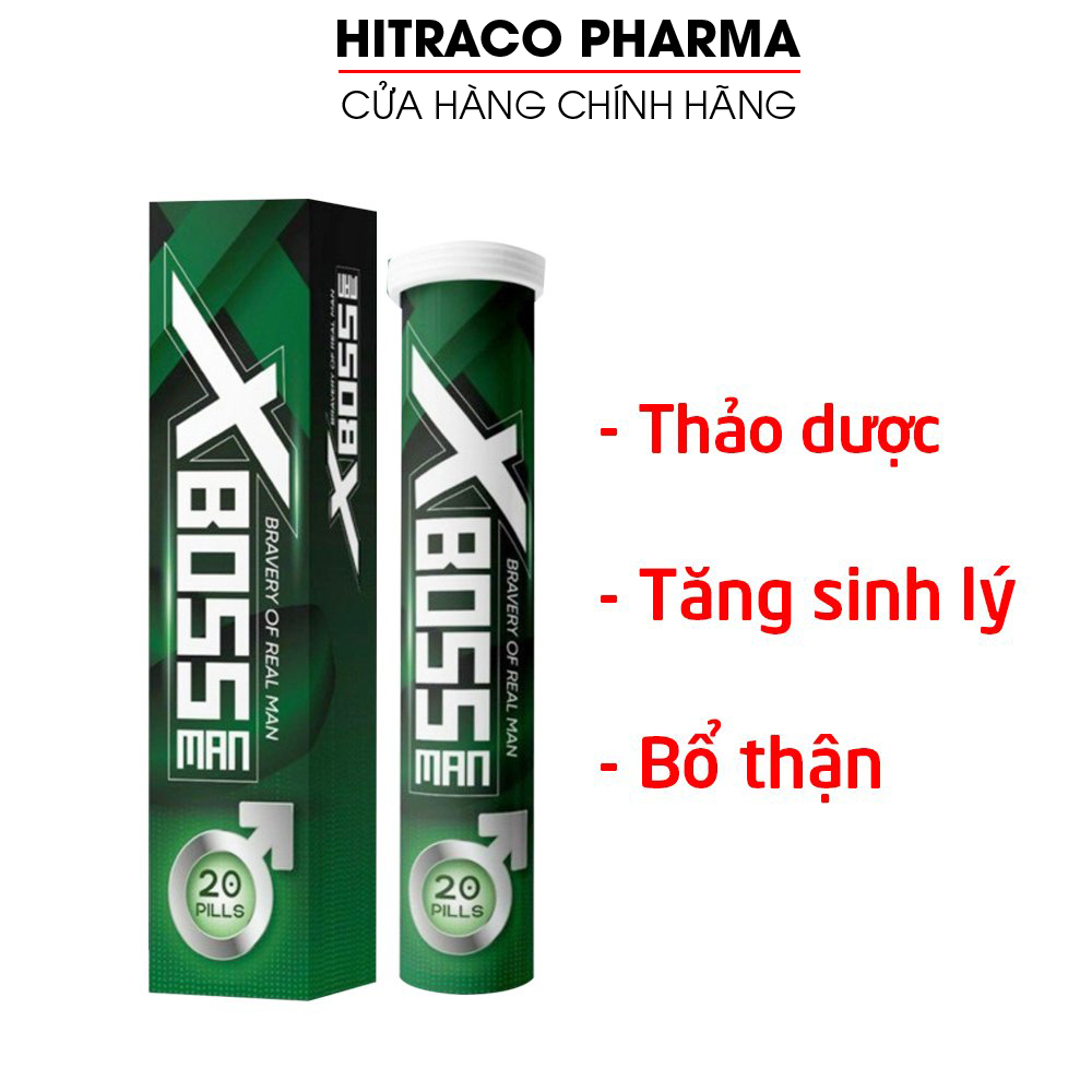 Viên sủi X Boss thảo dược tăng cường sinh lý nam, bổ thận tráng dương, mạnh gân cốt - Hộp 20 viên